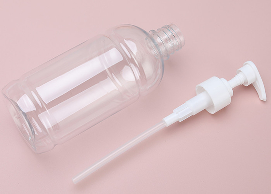 480ml Dispenser Botol Pompa Plastik Bening Kosong untuk Minyak Pijat, Sabun Cair