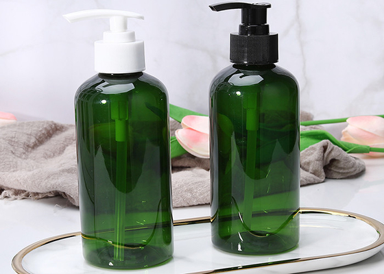 Hot Sale Clear Empty PET 500ml Shower Gel Botol Plastik Perawatan Rambut Putih Flat Square Shampoo Lotion Pump Botol Plastik