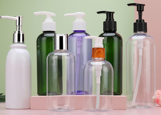 Hot Sale Clear Empty PET 500ml Shower Gel Botol Plastik Perawatan Rambut Putih Flat Square Shampoo Lotion Pump Botol Plastik
