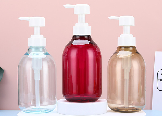 Permeabilitas Tinggi 500ml Botol Pompa PET Wadah Sampo Isi Ulang