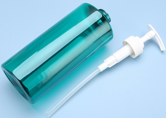 Botol Lotion PET Biru BPA Lateks Gratis Dengan Pompa 81 * 185mm