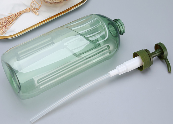Botol Pompa PET Sampo 1000ml Hijau 92 * 220mm Sablon