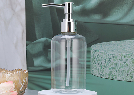 Botol Sampo Kosong dengan Botol Plastik Pompa Stainless Steel untuk Minyak Atsiri, Lotion, dan Sabun Cair