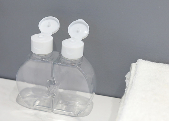 OEM Botol Plastik Clamshell Ganda Dengan Tutup Sekrup Dapat Didaur Ulang 120ml