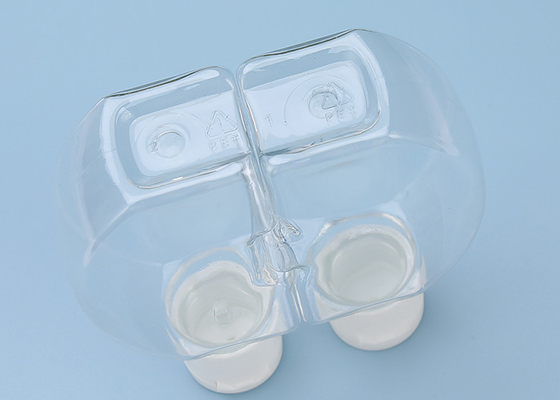 OEM Botol Plastik Clamshell Ganda Dengan Tutup Sekrup Dapat Didaur Ulang 120ml