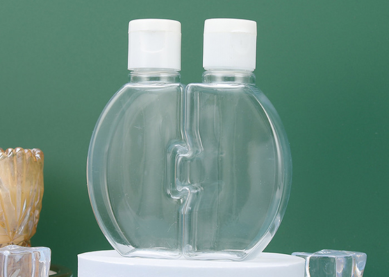 OEM Botol Plastik Clamshell Ganda Dengan Tutup Sekrup Dapat Didaur Ulang 120ml