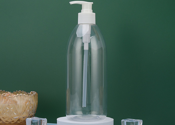 550ml Lock Down Pump Botol Sampo Plastik Amber PET 72 * 176mm