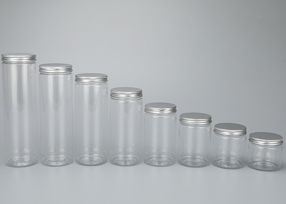 65mm Wadah Jar Plastik Transparan PET Botol Mulut Lebar ODM
