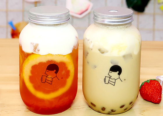 500ml Aluminium Cap Botol Teh Susu 7,8 * 14cm Botol Jus Persegi