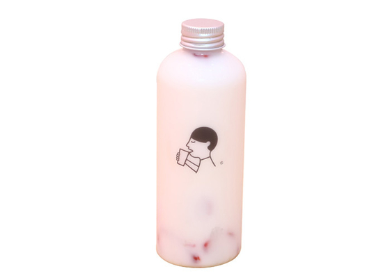 240ml Conical Clear Plastic Juice Containers Aluminium Cover