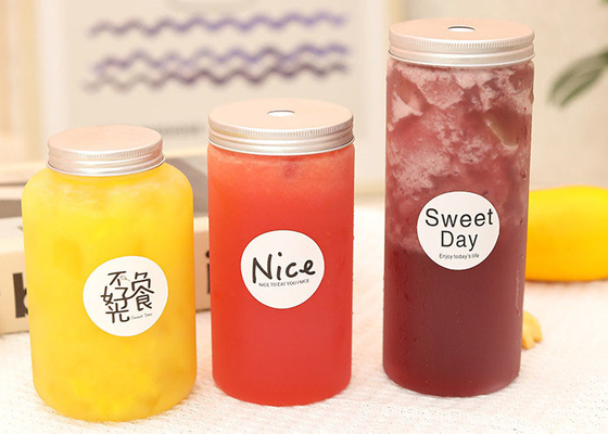Botol Jus Plastik Dapat Digunakan Kembali Untuk Teh Susu 350ML 500ML