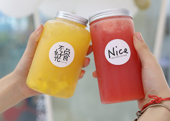 Botol Jus Plastik Dapat Digunakan Kembali Untuk Teh Susu 350ML 500ML