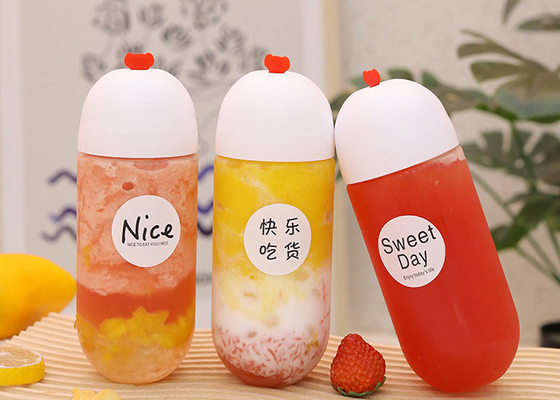 Kaliber 68mm 500ml Botol Jus Plastik Sekali Pakai Bebas BPA