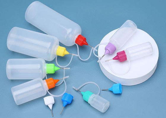 20ml PE Botol Penetes Plastik Squeezable dengan Tutup Ujung Jarum untuk E-liquid, Semua Botol Cairan