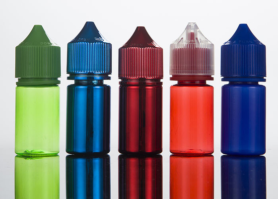 Botol dropper plastik kosong yang tahan anak dengan tutup dan colokan