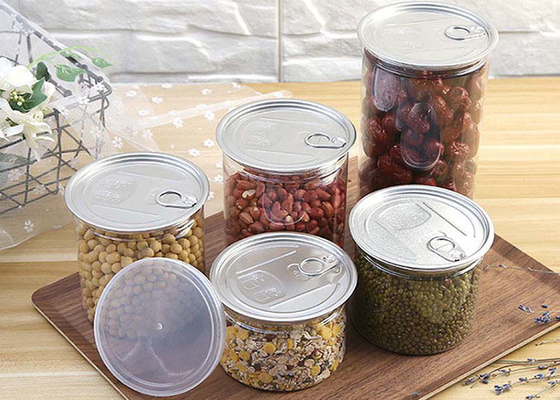 Wadah Jar Plastik Transparan Untuk Pengalengan Makanan 280Ml 500Ml 650Ml