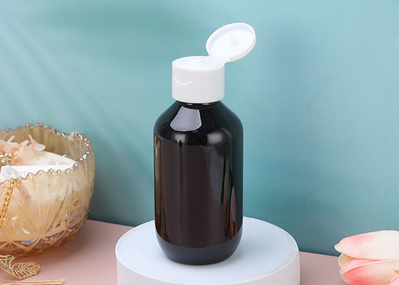 Botol Lotion PET Amber Flip Top Cap 120ml Untuk Krim Toner Kosmetik