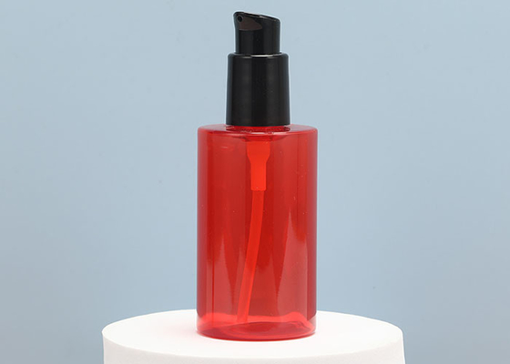 60ml 150ml Botol Pompa Plastik Merah Kosong Untuk Pengeluaran Lotion Shampoo