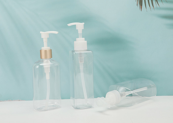 300ml Botol Pompa Plastik Persegi Isi Ulang Dengan Lockdown Leak Proof