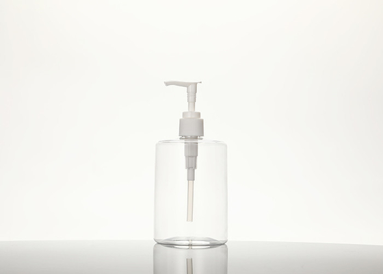 Pembersih Tangan Bahu Datar Botol Pompa PET 500ml Dengan Tutup