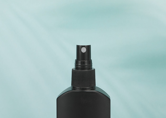 Pet Square Flat Spray Fine Mist Bottles 120ml Hitam untuk pembersih tangan parfum
