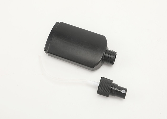 Pet Square Flat Spray Fine Mist Bottles 120ml Hitam untuk pembersih tangan parfum