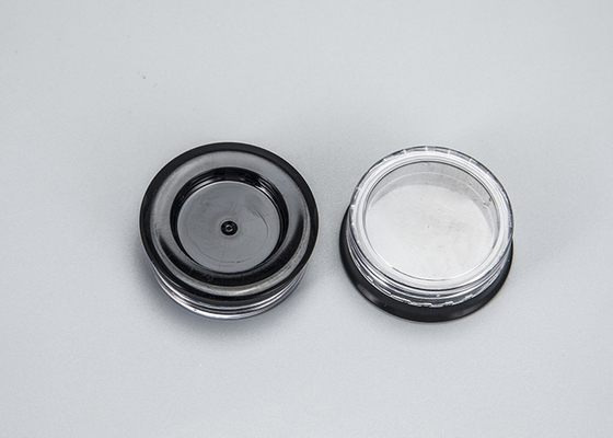 3g Toples Kosmetik Plastik Kosong Dengan Tutup Hitam Riasan Kecil