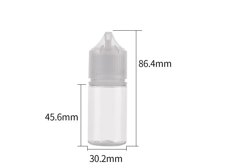 30ml Botol Penetes V3 Pendek Dengan CRC Cap PET Flavour Eliquid Bottles