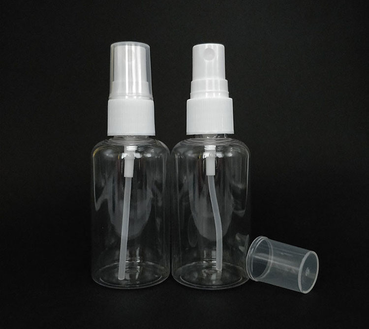 Kapasitas tinggi 100ml 120ml 150ml 200ml 250ml 500ml bening putih Amber biru PET plastik kemasan kosmetik botol semprot