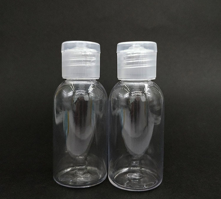 Sampel Gratis Botol Plastik PET Transparan dengan Flip Cap Botol Kosong Flip Cap Botol Krim dengan Flip Cap dengan Pasokan Pabrik