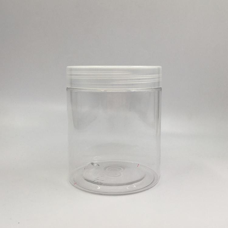 100ml 8oz 500ml 1000ml wadah penyimpanan plastik pet transparan makanan kelas toples krim kosmetik dengan tutup