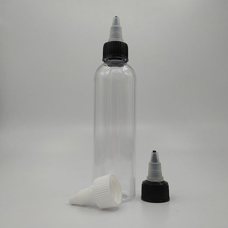 Custom Clear Plastic Screw Top Bottles Dengan Panel Label Custom Dan Screw Neck Finish