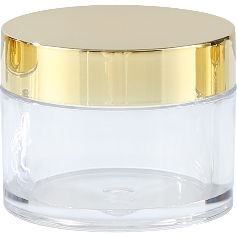 Custom Logo Cosmetic Jar dengan permukaan halus Transparan Custom Color Pressure Sensitive Gasket