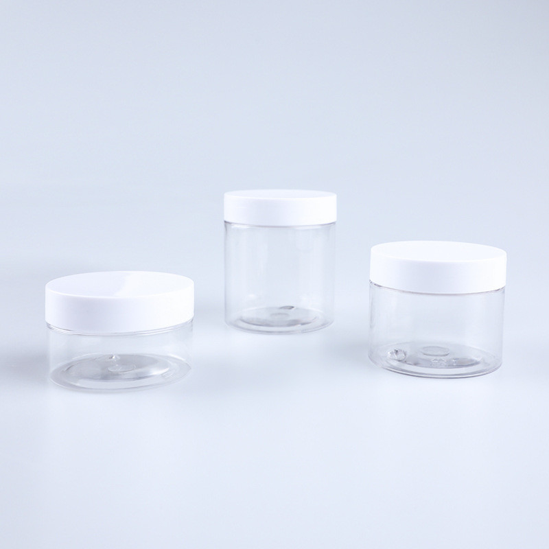 Grosir 8oz 100ML 200ML 250ML 500ML Custom kosong mulut lebar Mewah Plastik PE Kosmetik Body Butter Jar