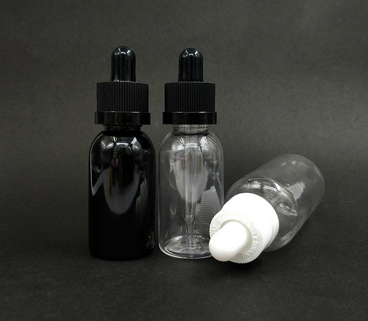 Clear PET Childproof Round Screw Cap E Liquid Bottle Untuk E Juice Packaging Dengan Screen Printing