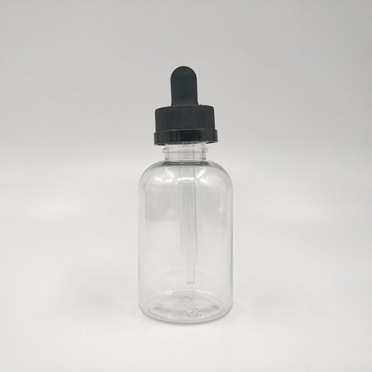 Botol dropper kaca transparan hitam dengan tutup sekrup untuk cairan dalam berbagai ml 10-120