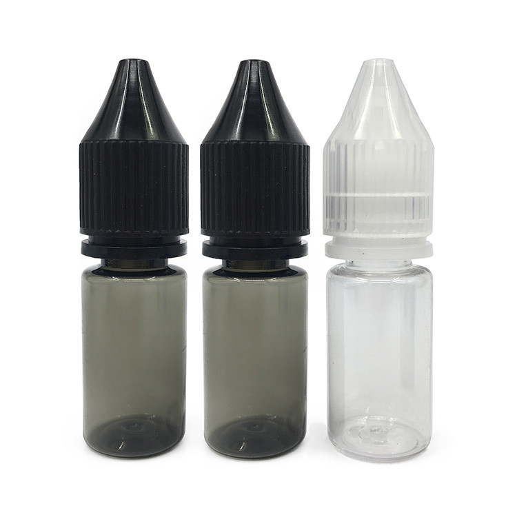 Botol Cairan 18mm Ukuran Leher Bulat E dengan Bahan Transparan dan Tutup Anak