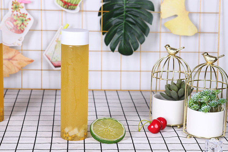 Label Kustom Plastik bening Cangkir Minuman Cangkir PET Botol Minuman Minuman Dingin dengan Pengiriman Cepat