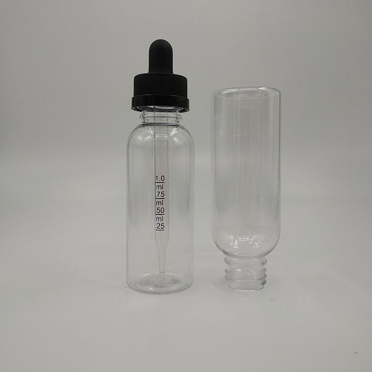 Botol dropper plastik permukaan halus untuk produk cair dalam wadah kaca