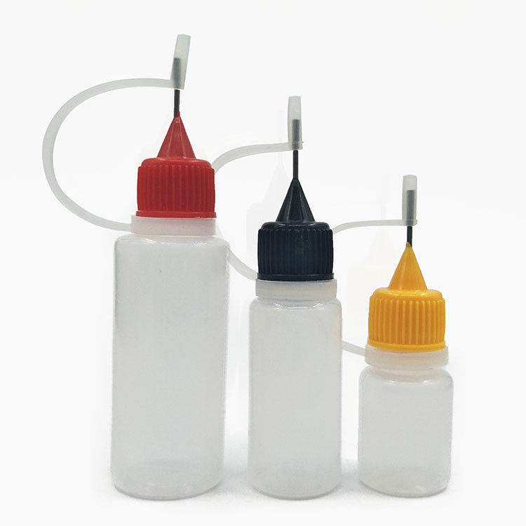 Botol E-Liquid Logo Kustom dengan Leher Tahan Anak Tipe 10ml 15ml 30ml 60ml 80ml 100ml Kapasitas