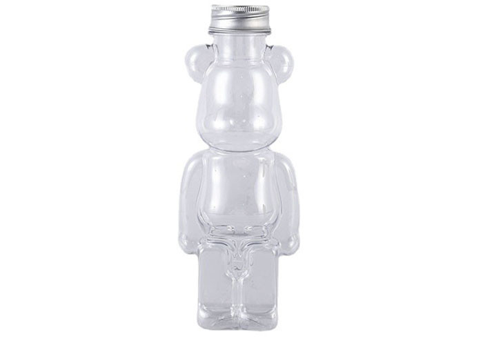 350ml 400ml 500ml 700ml Jual Panas Disesuaikan Pet Plastik Bentuk Beruang Botol Jus Untuk Minuman Dengan Tutup Dan Tali