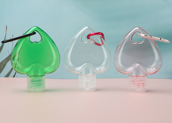 Botol Pembersih Tangan Plastik PETG 20mm Botol Gantungan Kunci Bening