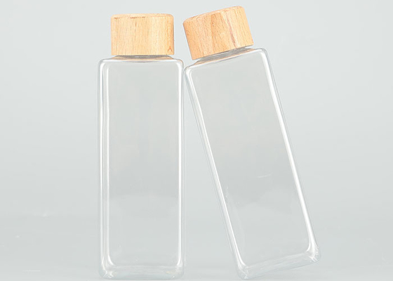 Botol Sekrup Plastik 200ml Anti Bocor Dengan Tutup Bambu